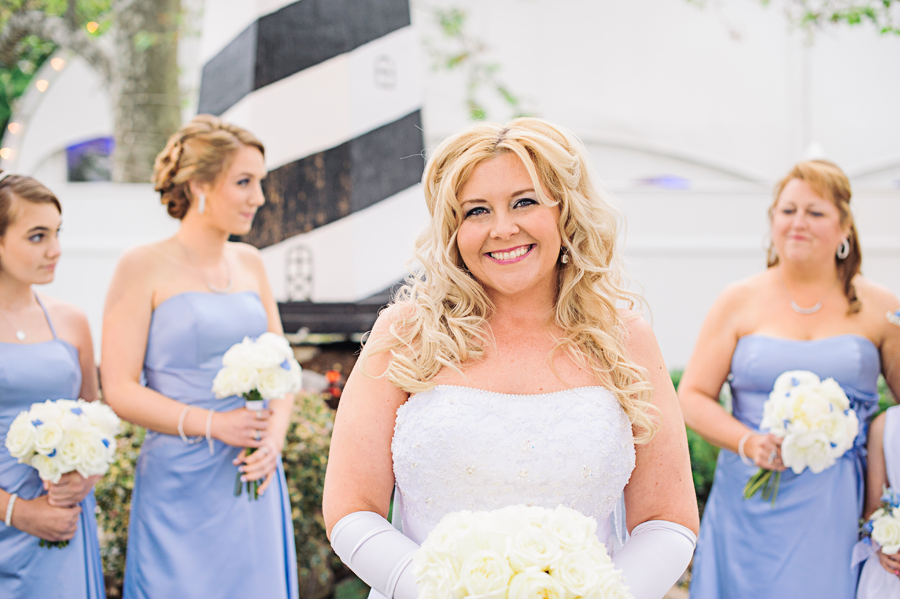 Bride with bridesmaids