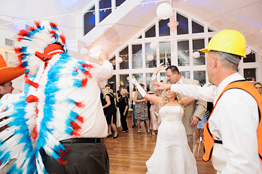 Bride and Groom dancing to YMCA