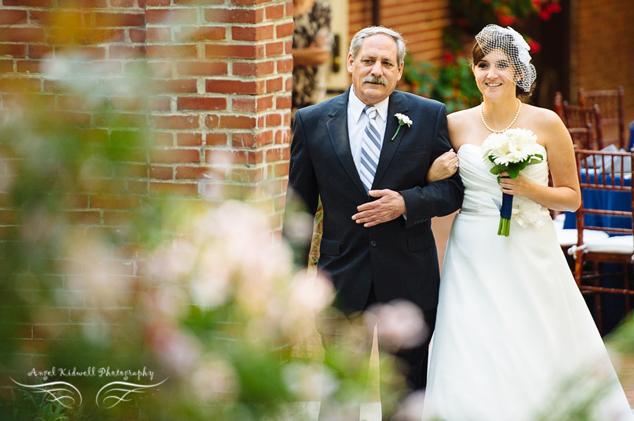 gramercy mansion wedding, baltimore wedding photographer, maryland wedding photographer, chuck taylor wedding shoes, birdcage vail, pink flower girl dress, royal blue bridesmaid dress, daisy bouquet