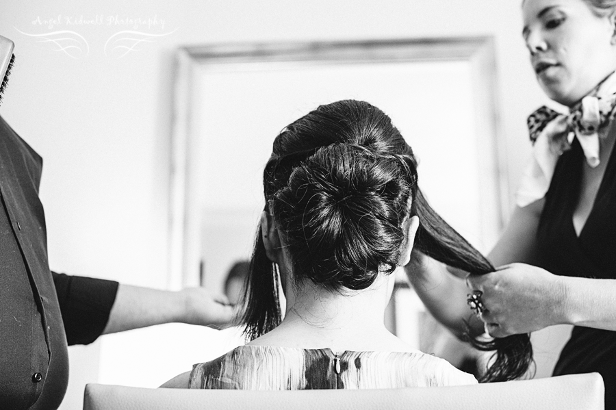 bride getting ready at washington dc hotel