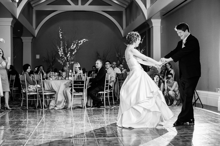 bride and grooms fun first dance at the decatur house