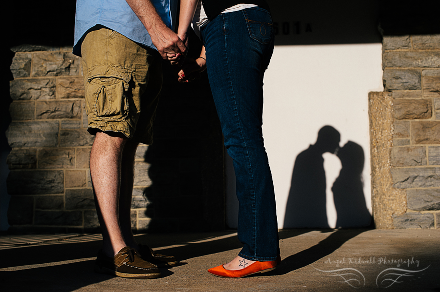 fun engagement photos in patterson park