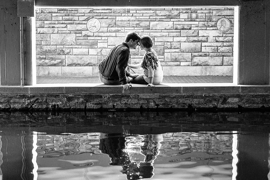 downtown frederick engagement session