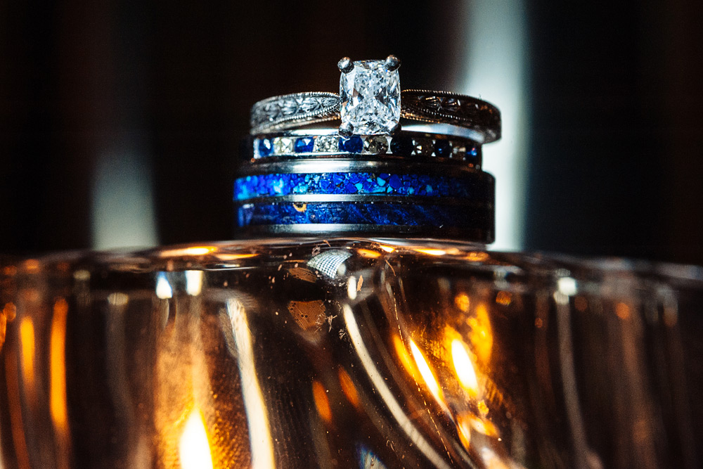 blue stone wedding bands