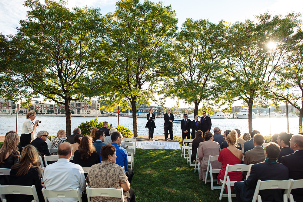 outdoor ceremony at pier 5 hotel