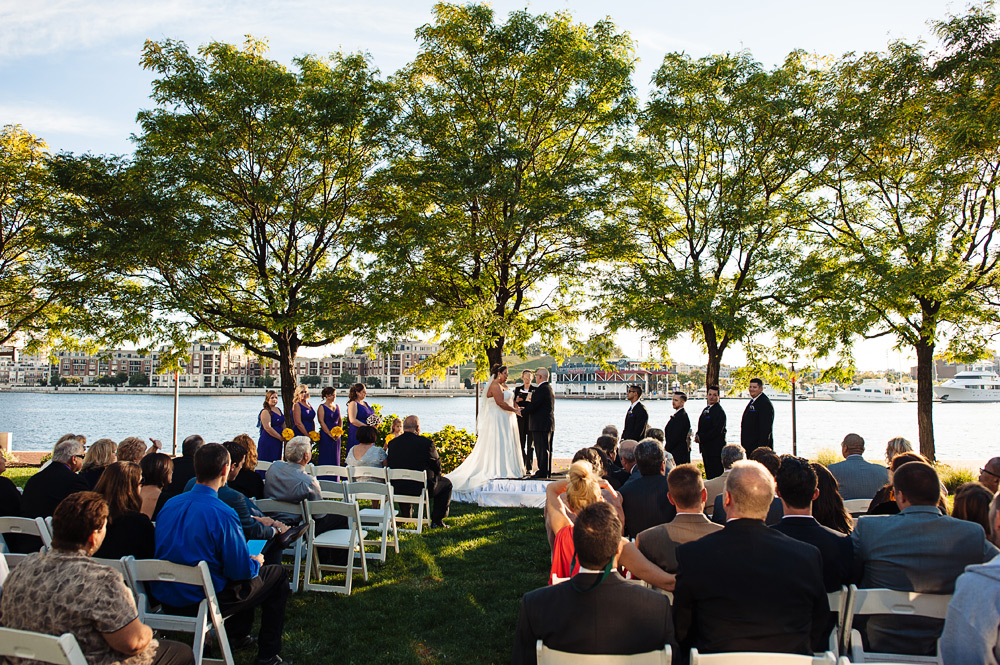 outdoor ceremony at pier 5 hotel wedding 24
