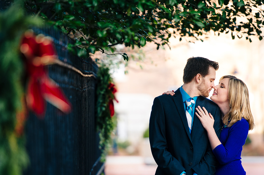 winter engagement session in downtown annapolis 1
