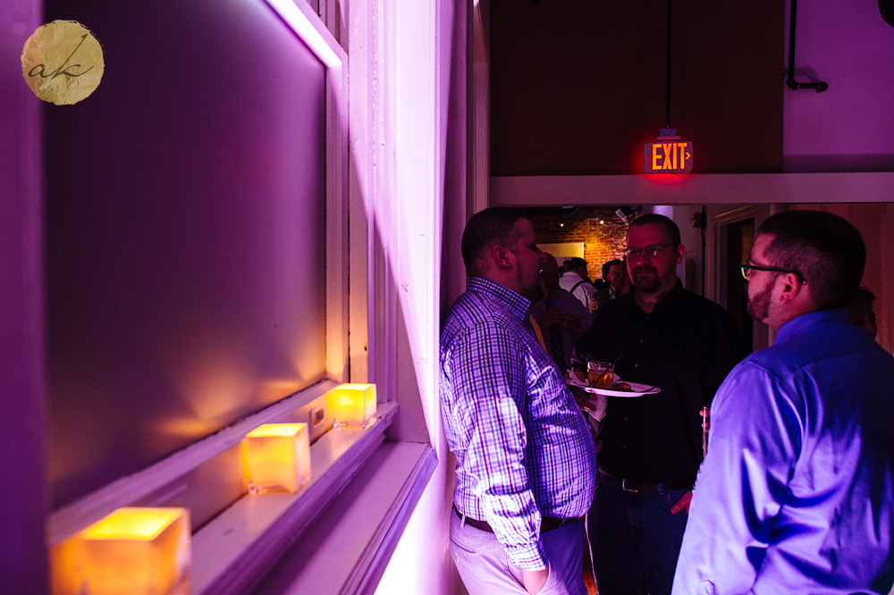 dramatic reception lighting at epic yoga