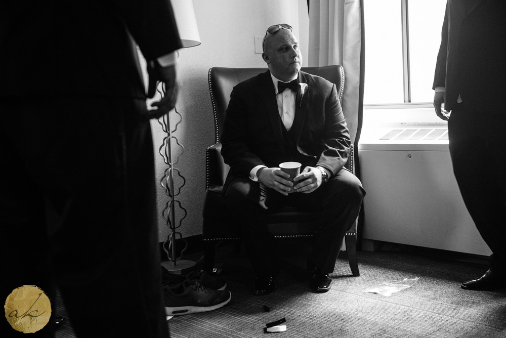 groom waiting for Washington DC ceremony