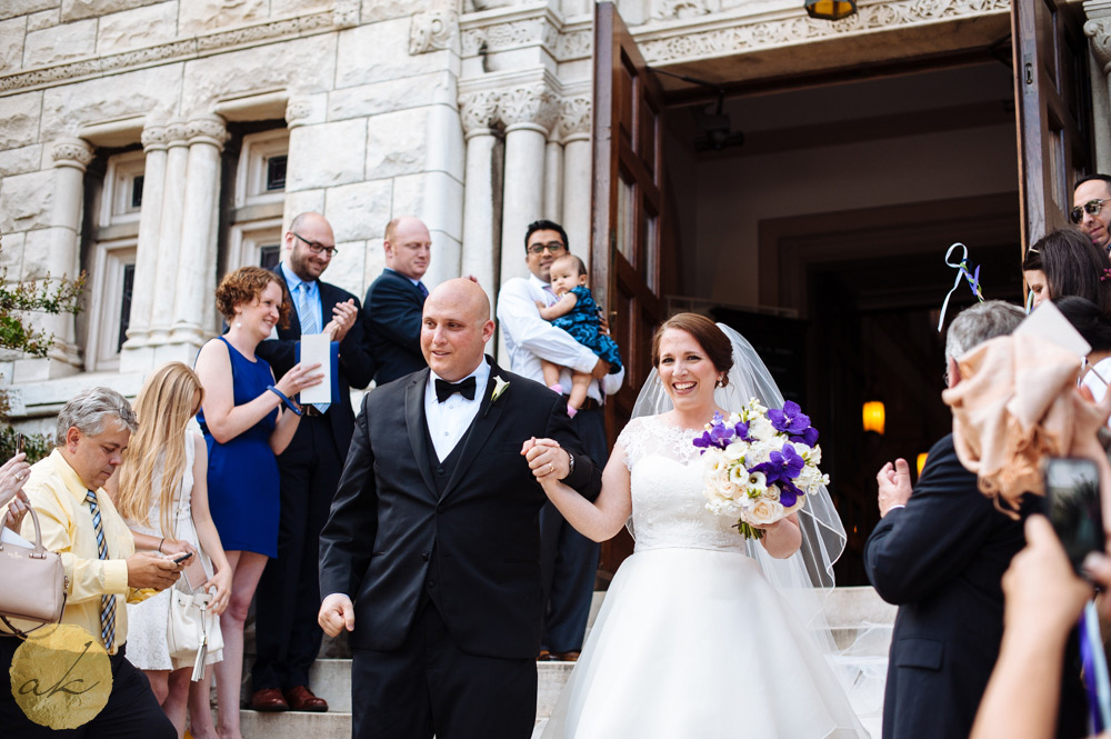 just married happy couple at Sunset room National harbor wedding