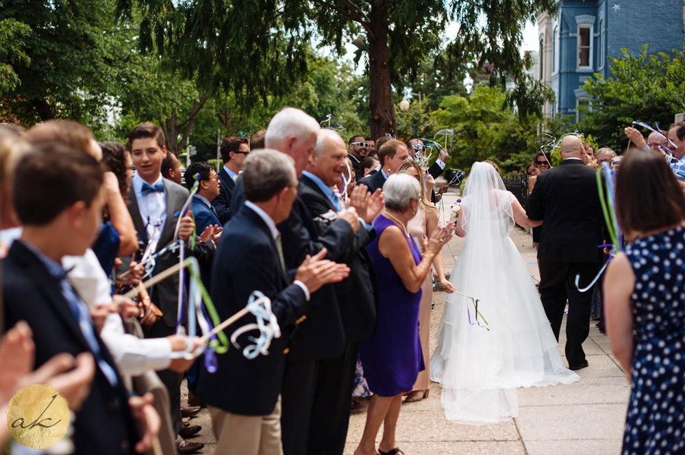 streamer exit at Sunset room National harbor wedding