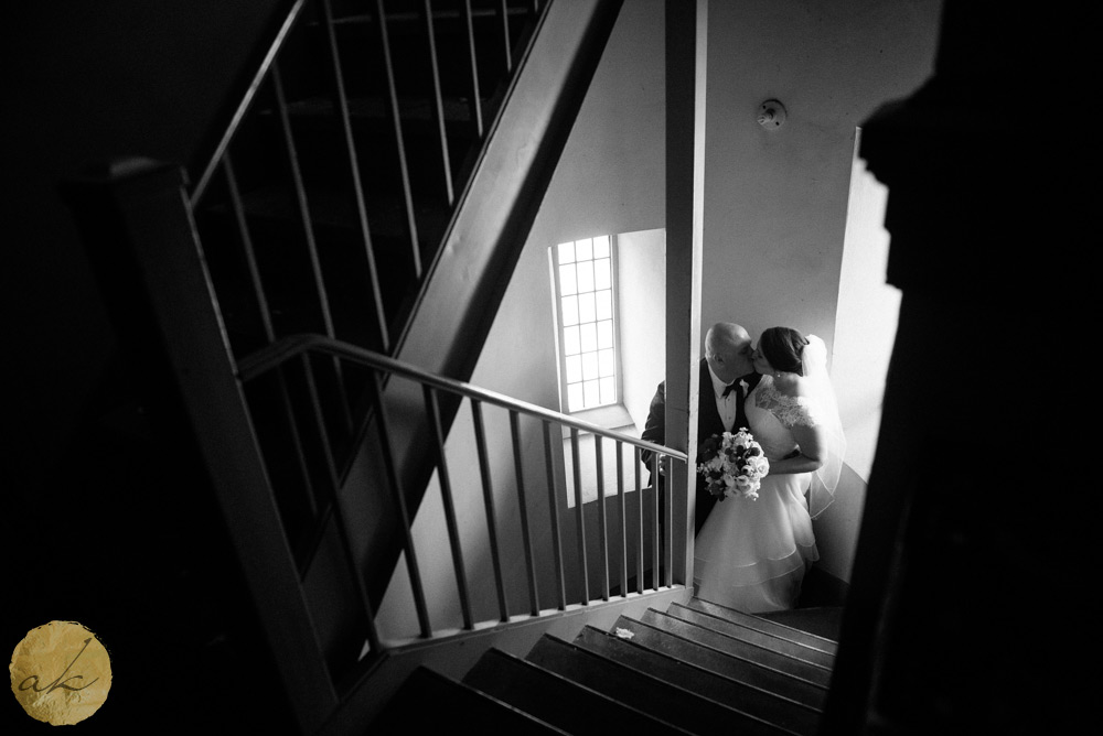 quiet bride and groom moment atSunset room National harbor wedding