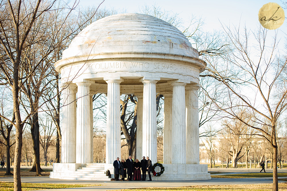 intimate dc war memorial wedding