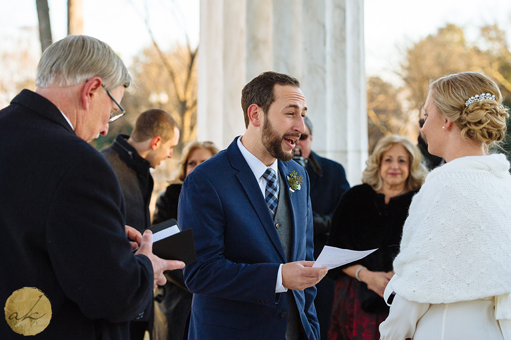 intimate dc war memorial wedding