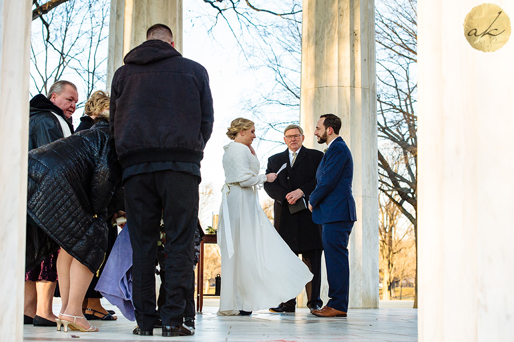 intimate dc war memorial wedding