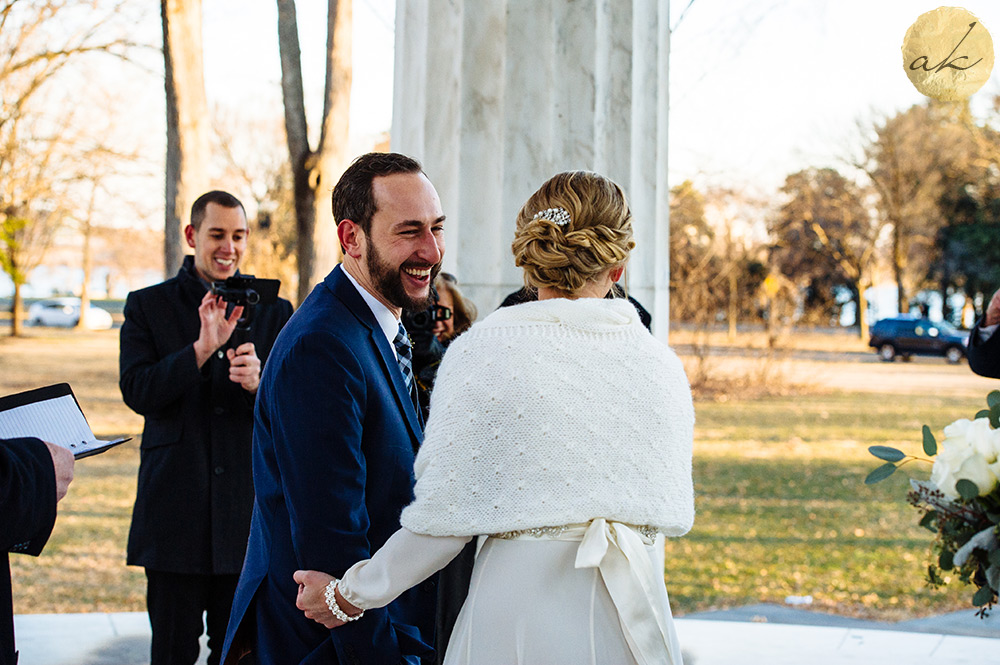 intimate dc war memorial wedding