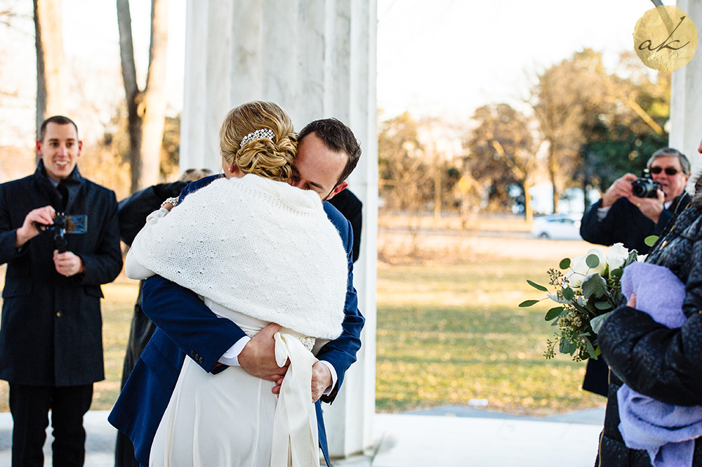 intimate dc war memorial wedding