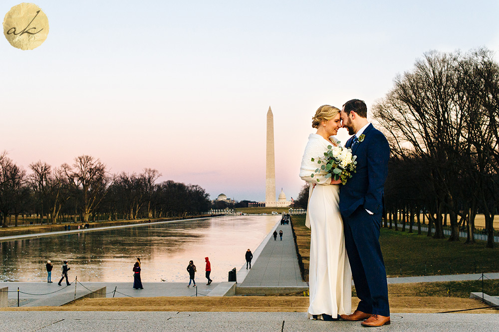 intimate dc war memorial wedding