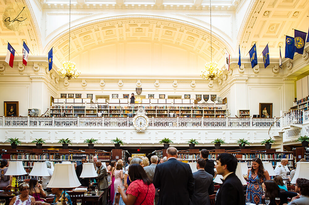 DAR wedding in the library