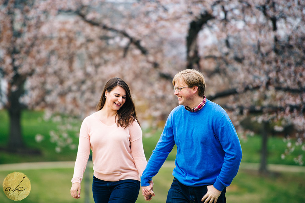 university of md college park engagement session couple laughing and holding hands