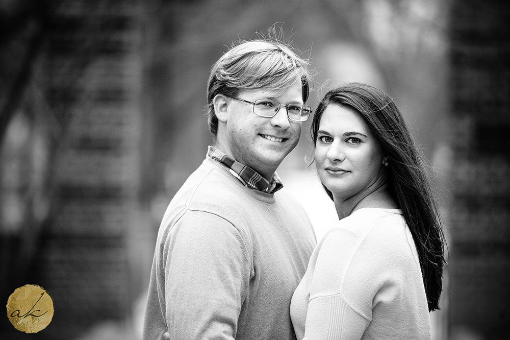 university of maryland engagement photos classic black and white portrait