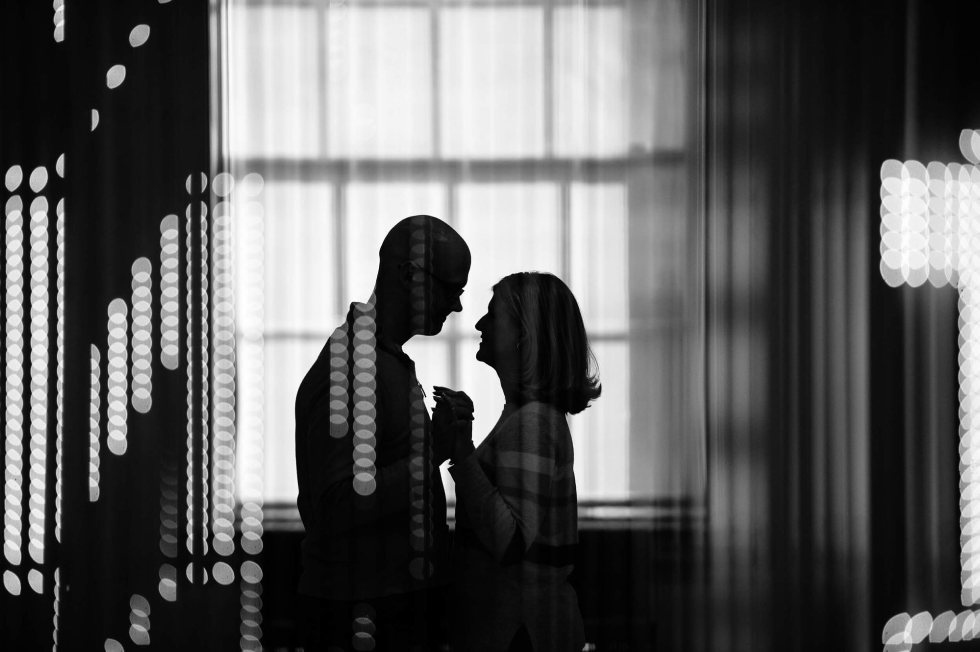 artistic engagement portraits by Washington DC wedding photographer Angel Kidwell