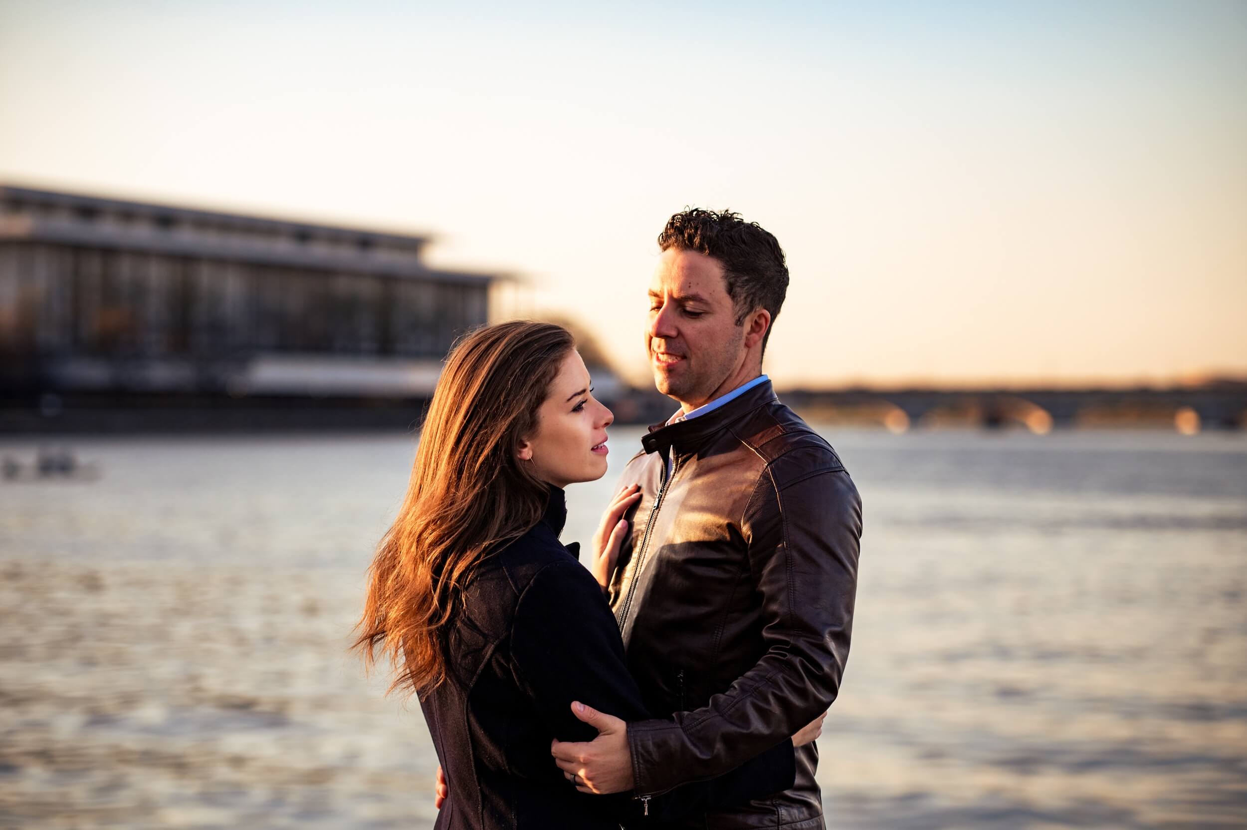 sunrise in georgetown dc photographer engagement photos 1