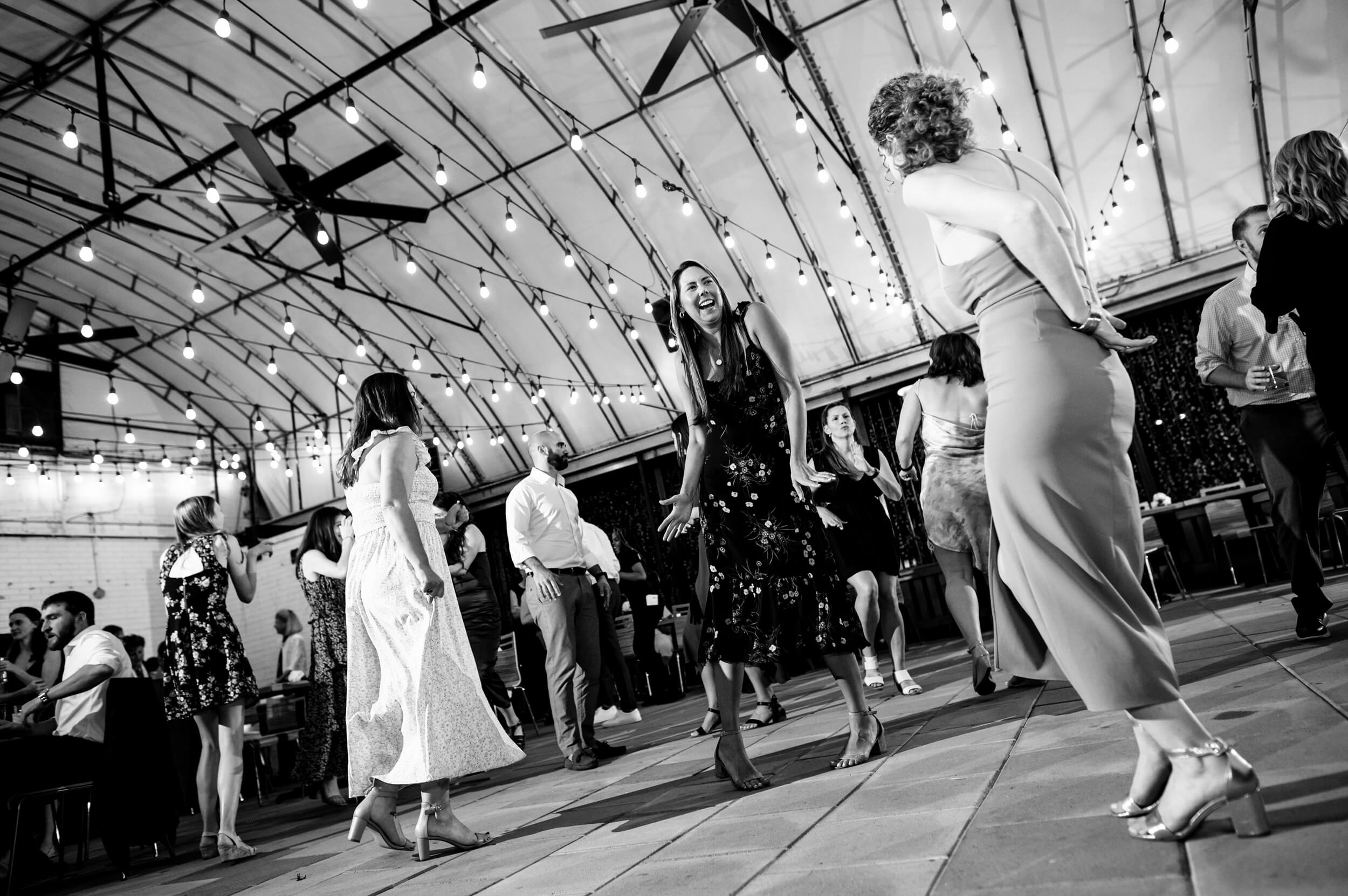 group of people dancing at washington dc wedding